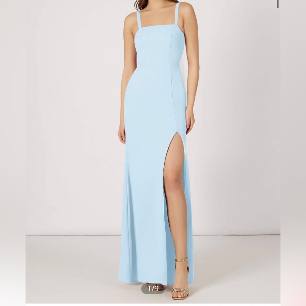 COPY - Azazie sky blue bridesmaid dress.